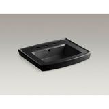 Kohler - Archer 24'' rectangular pedestal bathroom sink - Black