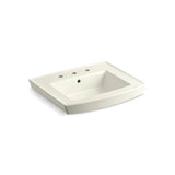 Kohler - Archer 24'' rectangular pedestal bathroom sink - Biscuit
