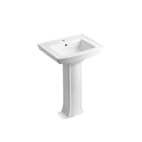 Kohler - Archer 24'' rectangular pedestal bathroom sink - White
