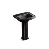 Kohler - Archer 24'' rectangular pedestal bathroom sink - Black