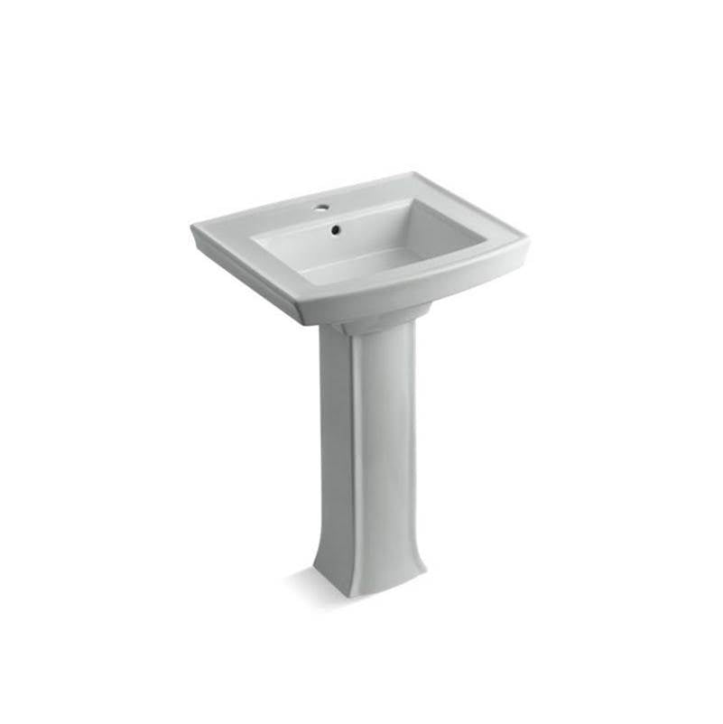 Kohler - Archer 24'' rectangular pedestal bathroom sink - Ice Grey