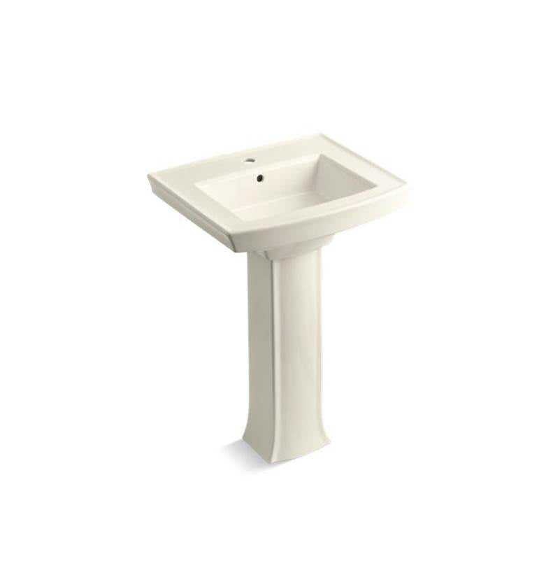 Kohler - Archer 24'' rectangular pedestal bathroom sink - Biscuit