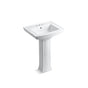 Kohler - Archer 24'' rectangular pedestal bathroom sink - White