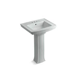 Kohler - Archer 24'' rectangular pedestal bathroom sink - Ice Grey
