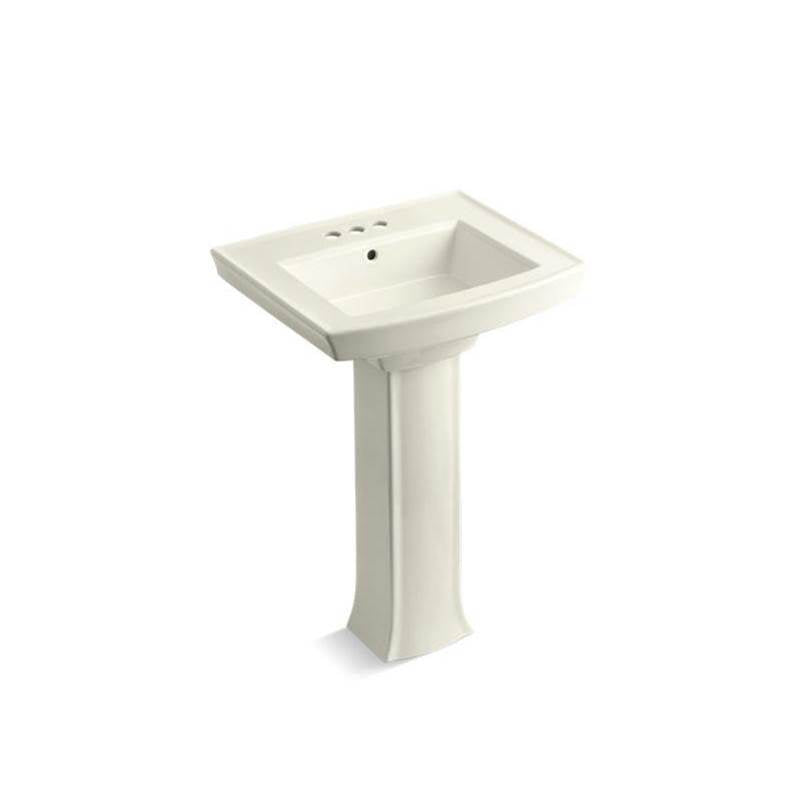 Kohler - Archer 24'' rectangular pedestal bathroom sink - Biscuit