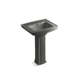 Kohler - Archer 24'' rectangular pedestal bathroom sink - Thunder Grey