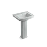 Kohler - Archer 24'' rectangular pedestal bathroom sink - Ice Grey