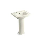 Kohler - Archer 24'' rectangular pedestal bathroom sink - Biscuit