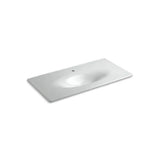 Kohler - Iron/Impressions 43'' Enameled cast iron vanity top with integrated oval sink - Ice Grey