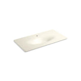 Kohler - Iron/Impressions 43'' Enameled cast iron vanity top with integrated oval sink - Biscuit
