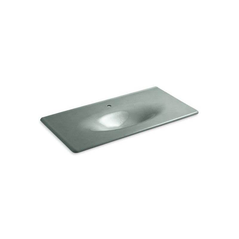 Kohler - Iron/Impressions 43'' Enameled cast iron vanity top with integrated oval sink - Basalt