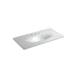 Kohler - Iron/Impressions 43'' Enameled cast iron vanity top with integrated oval sink - Ice Grey
