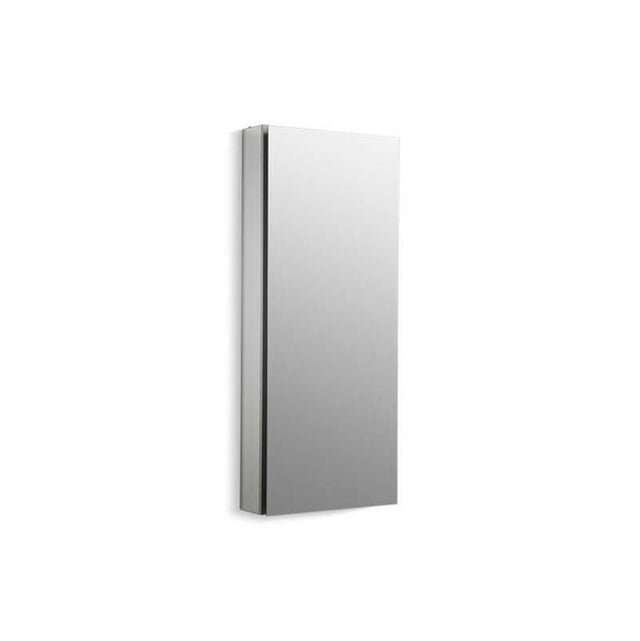 Kohler - Catalan 15'' W x 36-1/8'' H aluminum single-door medicine cabinet with 107 degree hinge - Satin Anodized Aluminum