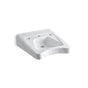 Kohler - MorningsideE 20'' x 27'' mount/concealed arm carrier wheelchair bathroom sink with 11-1/2'' centers faucet holes - White