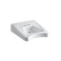 Kohler - MorningsideE 20'' x 27'' mount/concealed arm carrier wheelchair bathroom sink with 4'' centerset faucet holes - White