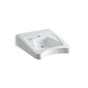 Kohler - MorningsideE 20'' x 27'' wall-mount/concealed arm carrier wheelchair bathroom sink with single faucet hole and left-hand soap dispenser hole - White
