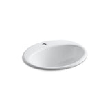 Kohler - Farmington 19-1/4'' oval drop-in bathroom sink - White