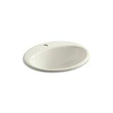 Kohler - Farmington 19-1/4'' oval drop-in bathroom sink - Biscuit