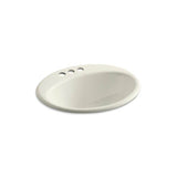 Kohler - Farmington 19-1/4'' oval drop-in bathroom sink - Biscuit