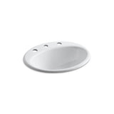 Kohler - Farmington 19-1/4'' oval drop-in bathroom sink - White