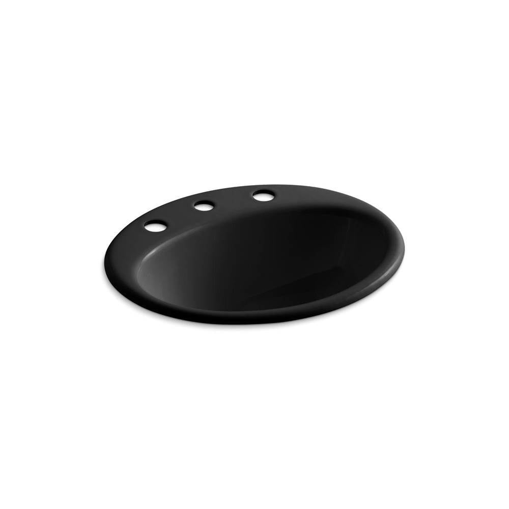 Kohler - Farmington 19-1/4'' oval drop-in bathroom sink - Black