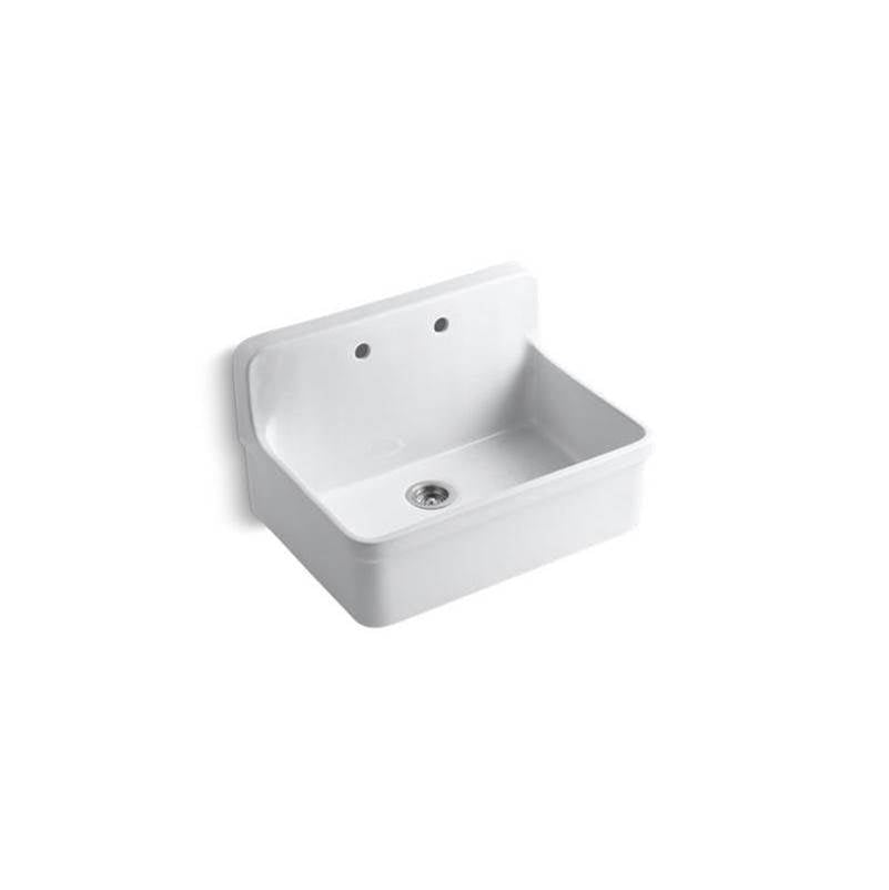 Kohler - GilfordE 30'' top-/wall-mount single-bowl farmhouse kitchen sink - White