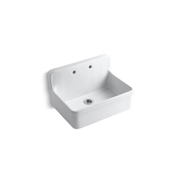 Kohler - GilfordE 30'' top-/wall-mount single-bowl farmhouse kitchen sink - White