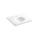 Kohler - Iron/Impressions 25'' Enameled cast iron vanity top with integrated round sink - White
