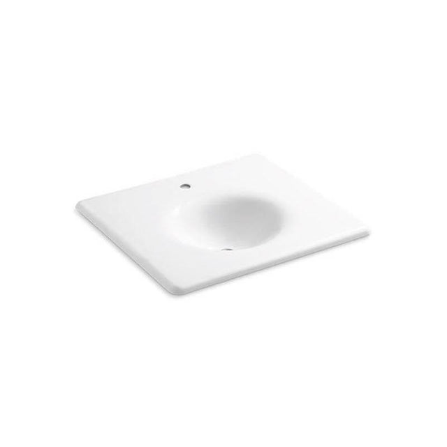 Kohler - Iron/Impressions 25'' Enameled cast iron vanity top with integrated round sink - White