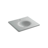 Kohler - Iron/Impressions 25'' Enameled cast iron vanity top with integrated round sink - Ice Grey