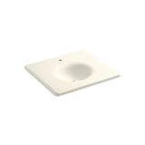 Kohler - Iron/Impressions 25'' Enameled cast iron vanity top with integrated round sink - Biscuit