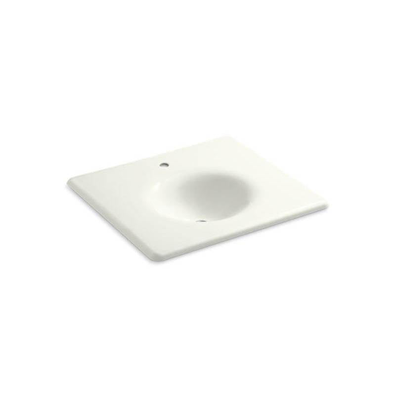 Kohler - Iron/Impressions 25'' Enameled cast iron vanity top with integrated round sink - Dune