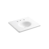 Kohler - Iron/Impressions 25'' Enameled cast iron vanity top with integrated round sink - White