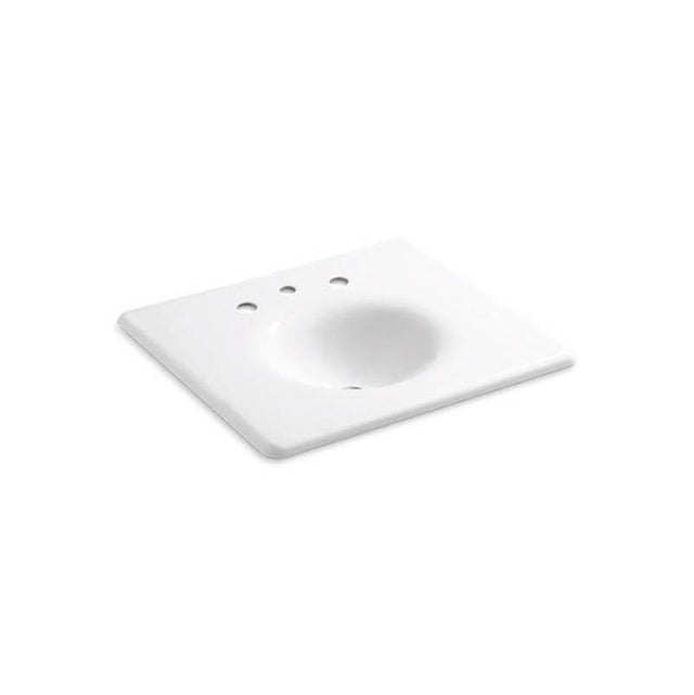 Kohler - Iron/Impressions 25'' Enameled cast iron vanity top with integrated round sink - White