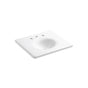 Kohler - Iron/Impressions 25'' Enameled cast iron vanity top with integrated round sink - White