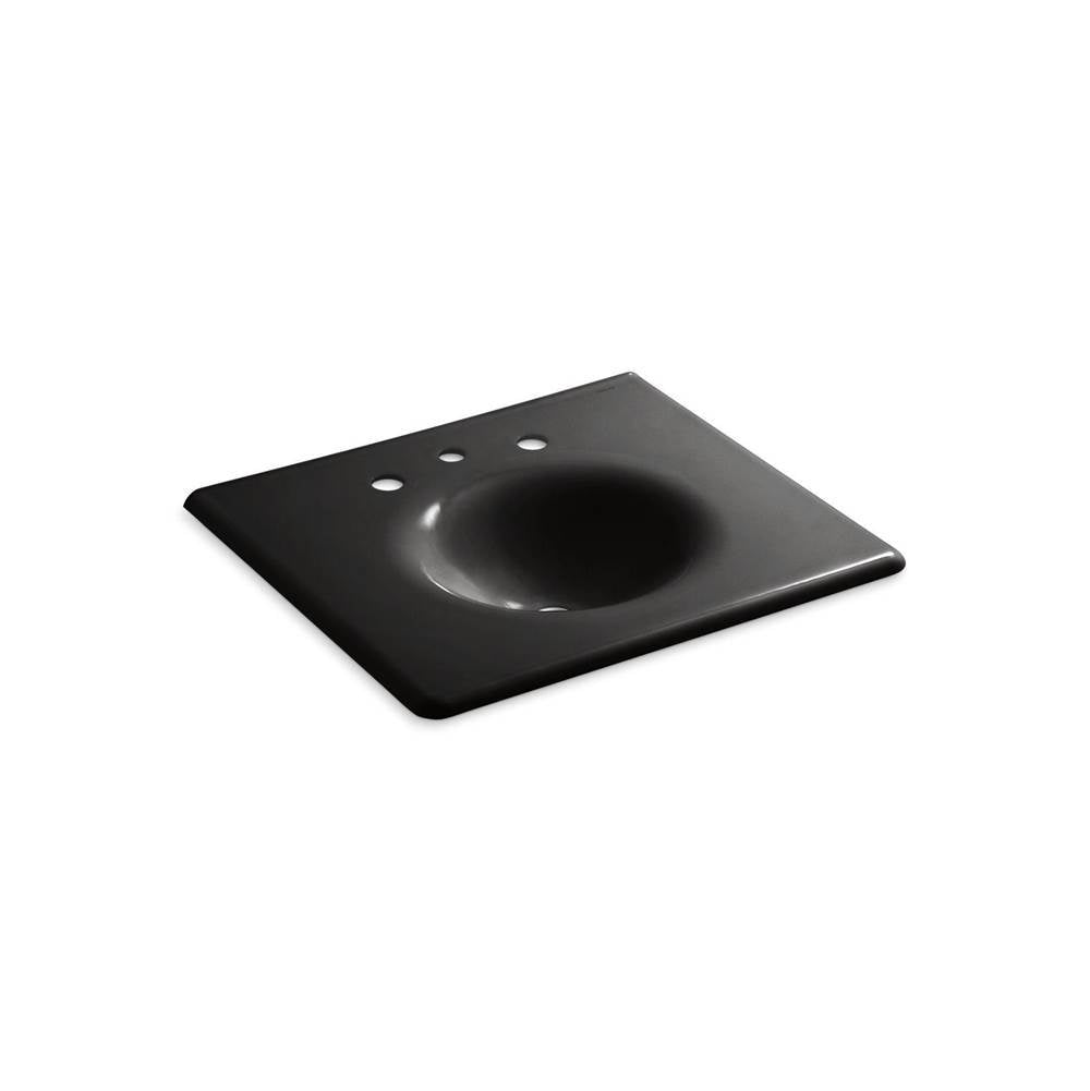 Kohler - Iron/Impressions 25'' Enameled cast iron vanity top with integrated round sink - Black