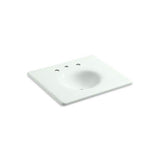 Kohler - Iron/Impressions 25'' Enameled cast iron vanity top with integrated round sink - Sea Salt