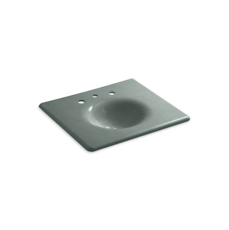 Kohler - Iron/Impressions 25'' Enameled cast iron vanity top with integrated round sink - Basalt