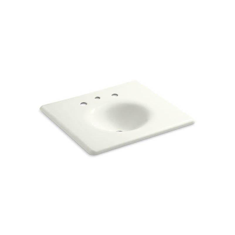 Kohler - Iron/Impressions 25'' Enameled cast iron vanity top with integrated round sink - Dune