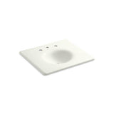 Kohler - Iron/Impressions 25'' Enameled cast iron vanity top with integrated round sink - Dune