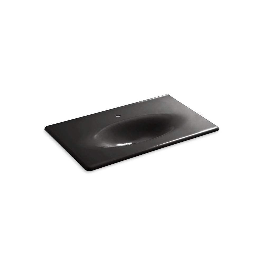 Kohler - Iron/Impressions 37'' Enameled cast iron vanity top with integrated oval sink - Black