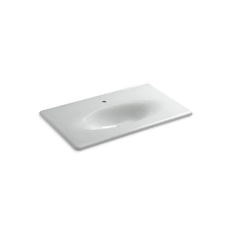 Kohler - Iron/Impressions 37'' Enameled cast iron vanity top with integrated oval sink - Ice Grey