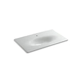 Kohler - Iron/Impressions 37'' Enameled cast iron vanity top with integrated oval sink - Ice Grey