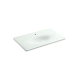 Kohler - Iron/Impressions 37'' Enameled cast iron vanity top with integrated oval sink - Sea Salt