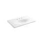 Kohler - Iron/Impressions 37'' Enameled cast iron vanity top with integrated oval sink - White