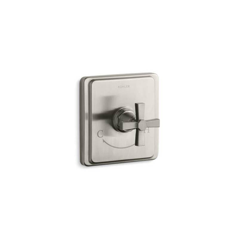 Kohler - Pinstripe Pure MasterShower temperature control valve trim with Lever handle - Vibrant Brushed Nickel