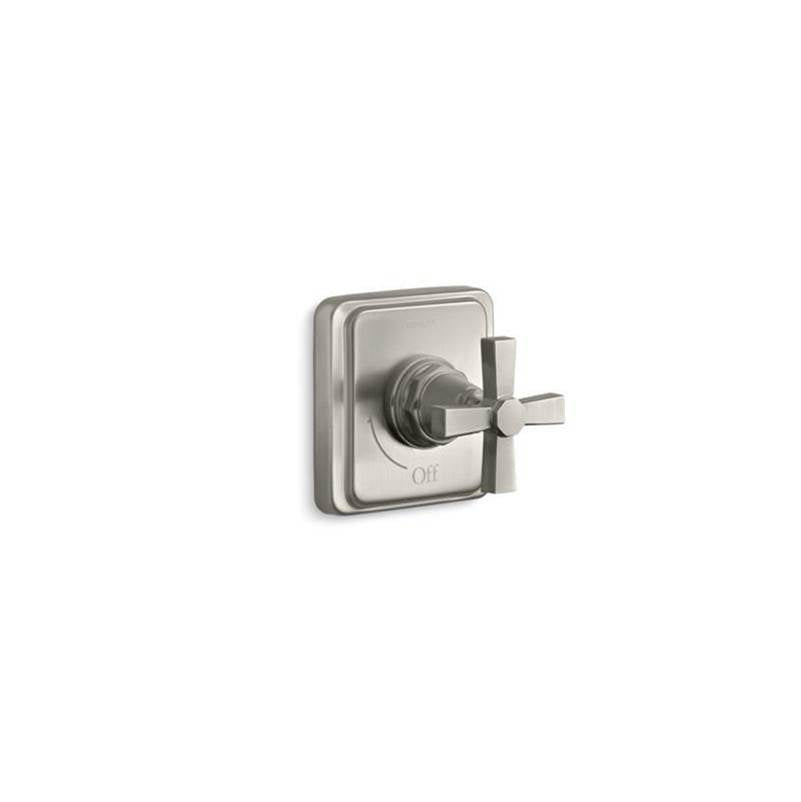 Kohler - Pinstripe Pure MasterShower volume control valve trim with cross handle - Vibrant Brushed Nickel