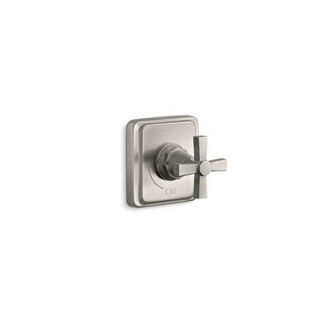 Kohler - Pinstripe Pure MasterShower volume control valve trim with cross handle - Vibrant Brushed Nickel