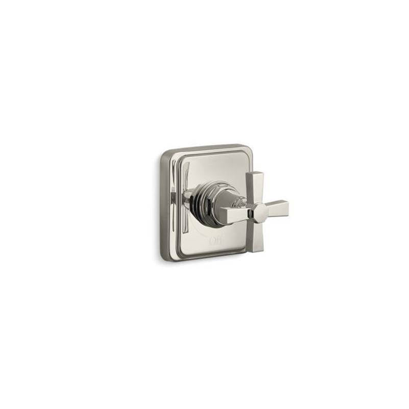 Kohler - Pinstripe Pure MasterShower volume control valve trim with cross handle - Vibrant Polished Nickel