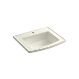 Kohler - Archer 22-3/4'' rectangular drop-in bathroom sink - Biscuit